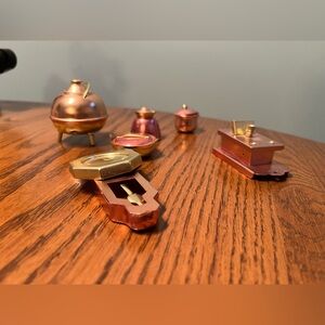 Vintage Copper Miniature Dollhouse Kitchen items